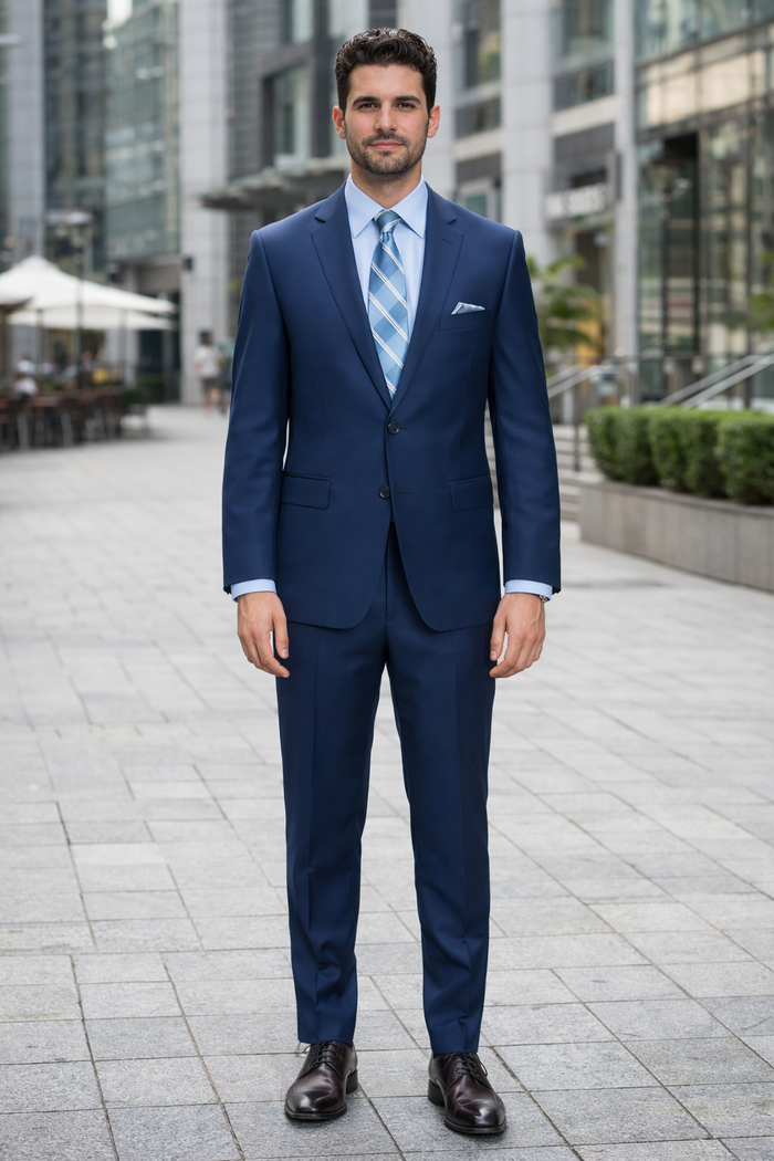 Bertolini Silk & Fabric Suit Black- High End Suits - High Quality Suits