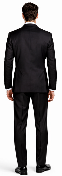 Bertolini Wool & Silk 2Pc 2 Buttons Black or Charcoal