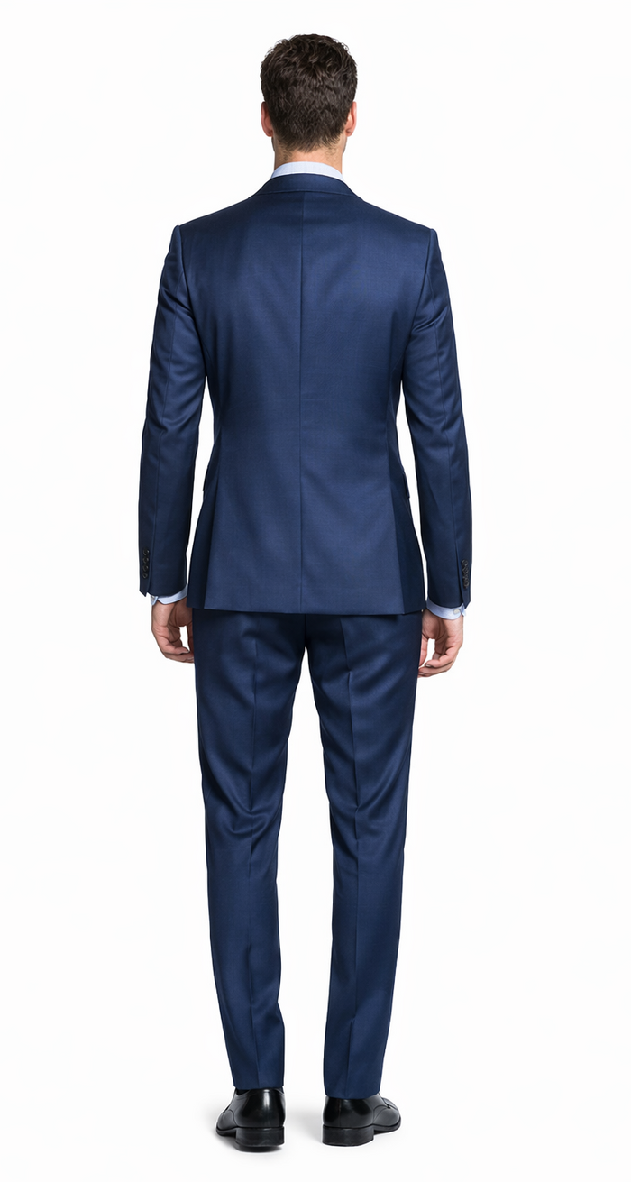 Bertolini Wool 2Pc French Blue Suit