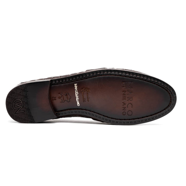 Marco Di Milano Bianchi Brown Leather Luxury Shoe