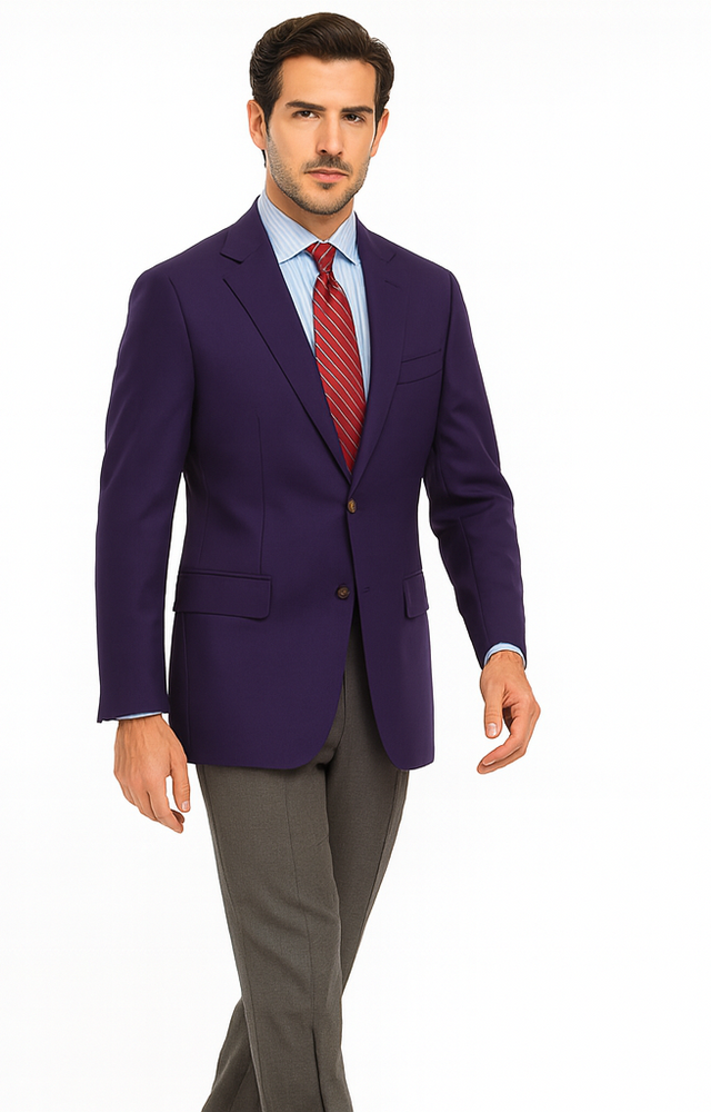 Big and Tall & Extra Long Sizes Men's Blazer With Brass Buttons