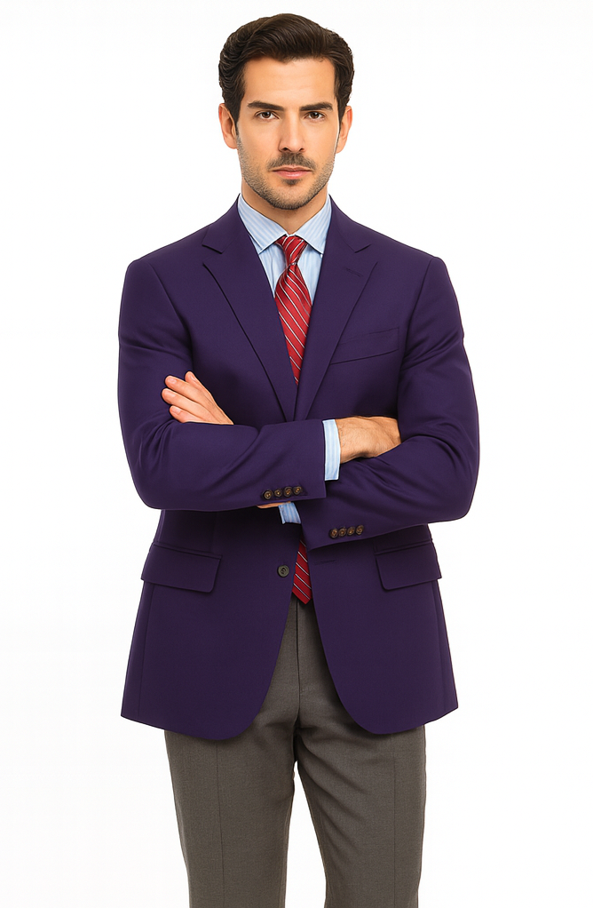Big and Tall & Extra Long Sizes Men's Blazer With Brass Buttons