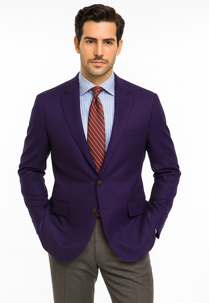 Big and Tall & Extra Long Sizes Men's Blazer With Brass Buttons