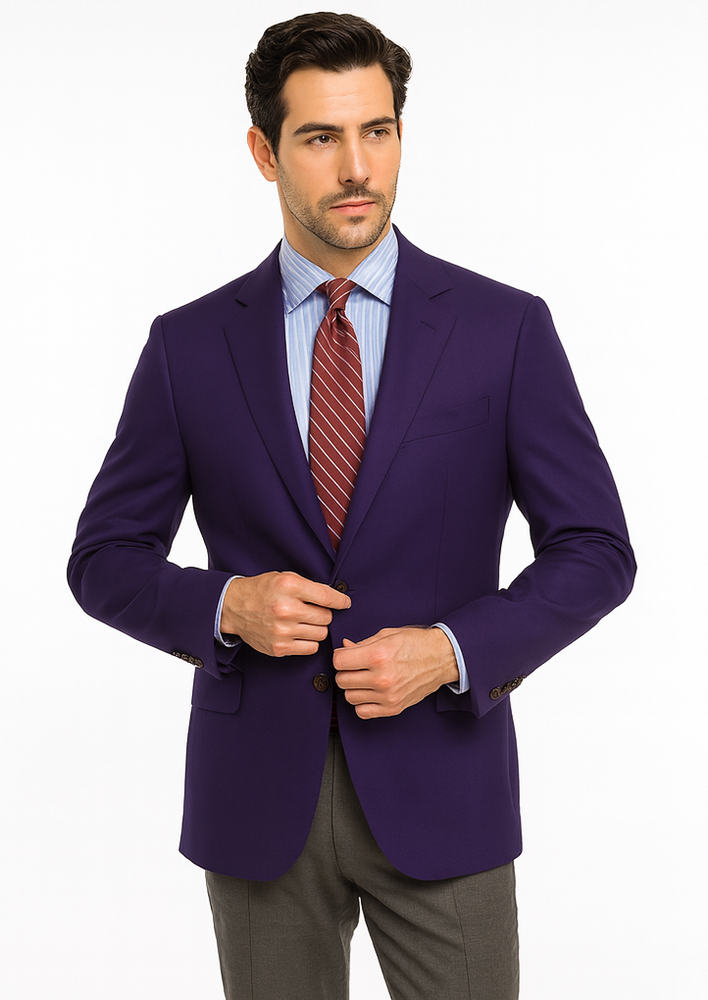 Big and Tall & Extra Long Sizes Men's Blazer With Brass Buttons