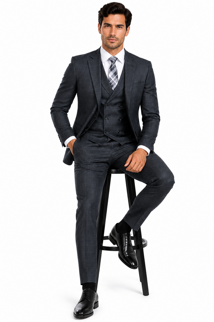 Big And Tall Solid Color Men's Plus Size Men's Suits For Big Guys