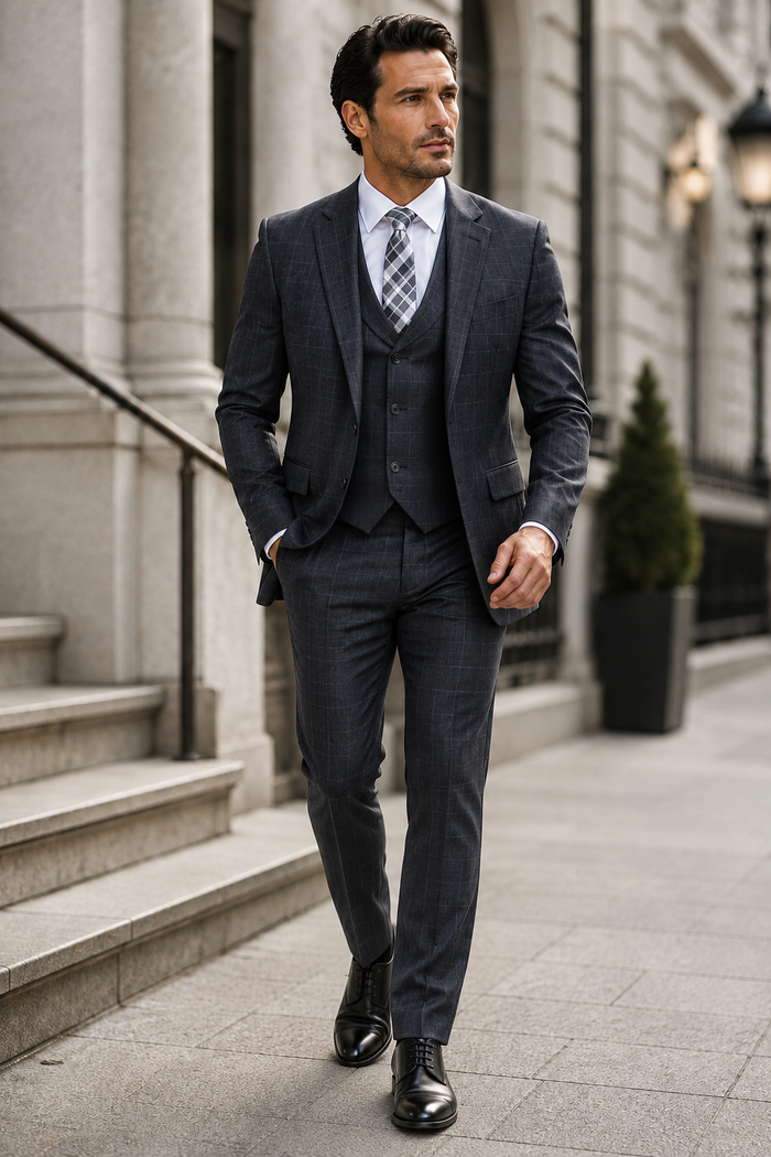 Big And Tall Solid Color Men's Plus Size Men's Suits For Big Guys