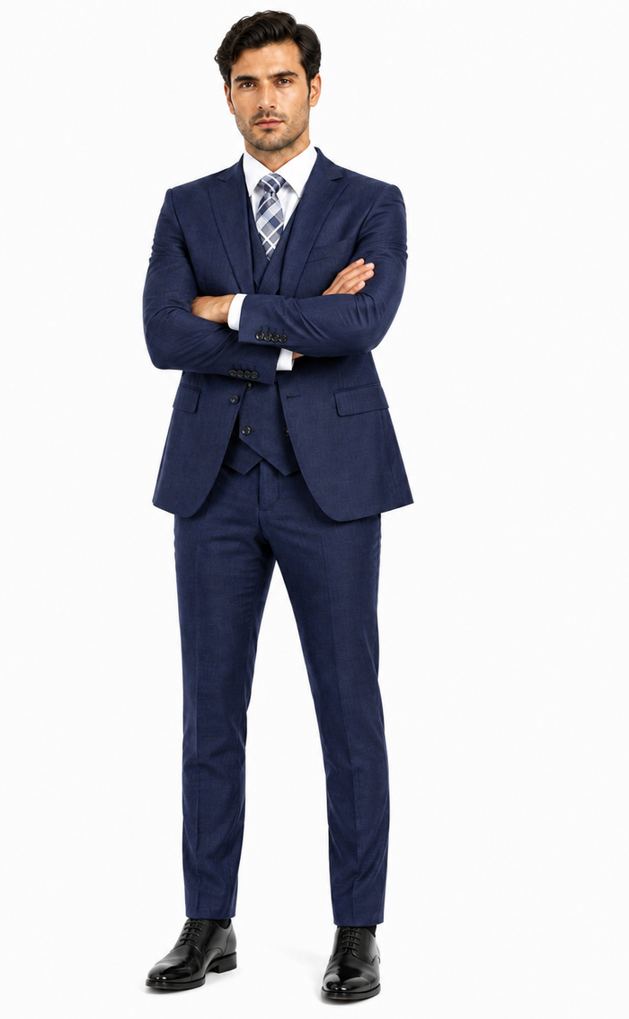 Big And Tall Solid Color Men's Plus Size Men's Suits For Big Guys