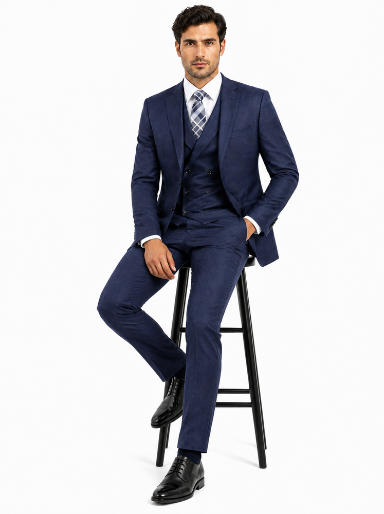 Big And Tall Solid Color Men's Plus Size Men's Suits For Big Guys