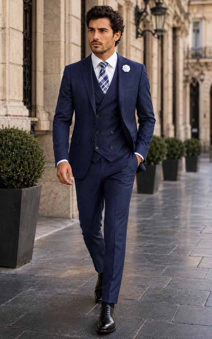 Big And Tall Solid Color Men's Plus Size Men's Suits For Big Guys