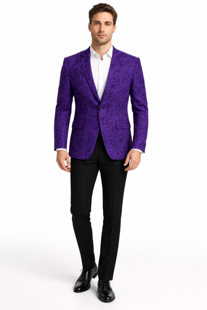Big and Tall Tuxedo Fashionable Paisley Tuxedo Sparkling Pattern Blazer Available In Big and Tall Sizes