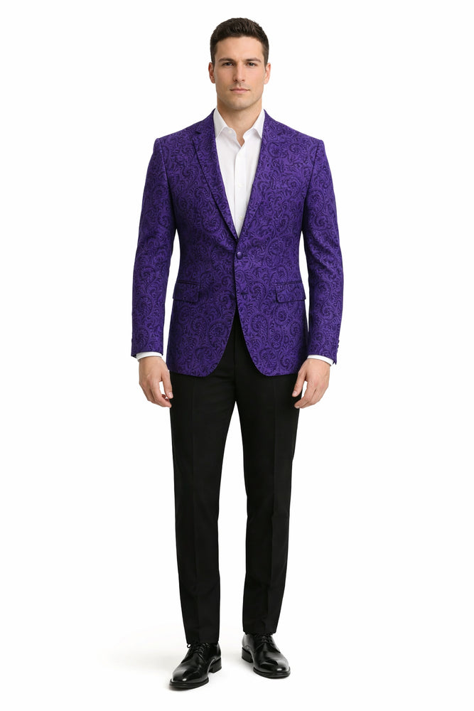 Big and Tall Tuxedo Fashionable Paisley Tuxedo Sparkling Pattern Blazer Available In Big and Tall Sizes