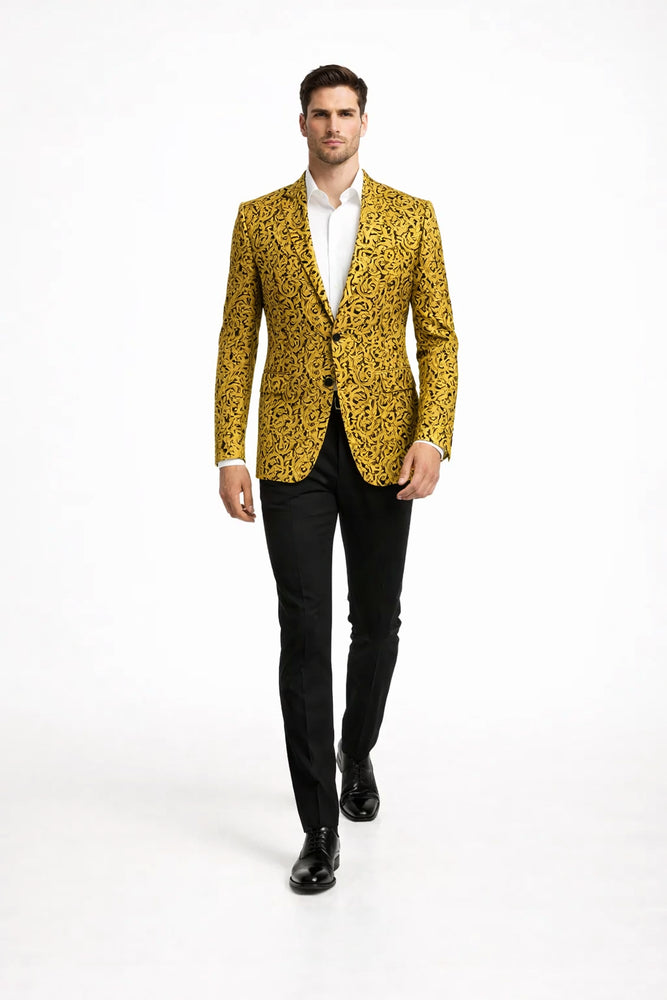 Big and Tall Tuxedo Fashionable Paisley Tuxedo Sparkling Pattern Blazer Available In Big and Tall Sizes