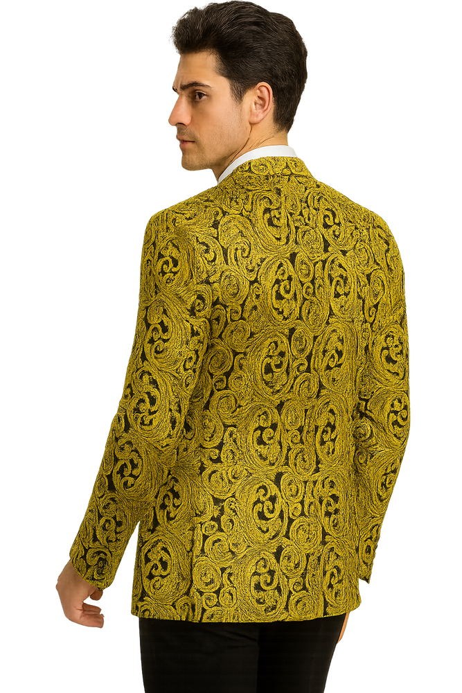 Big and Tall Tuxedo Fashionable Paisley Tuxedo Sparkling Pattern Blazer Available In Big and Tall Sizes