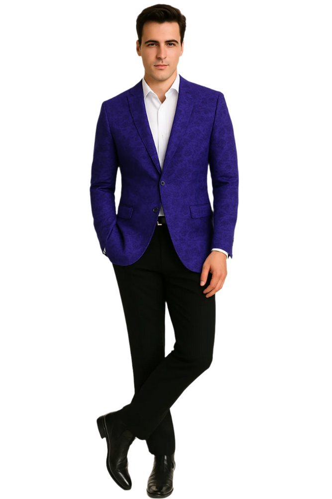 Big and Tall Tuxedo Fashionable Paisley Tuxedo Sparkling Pattern Blazer Available In Big and Tall Sizes