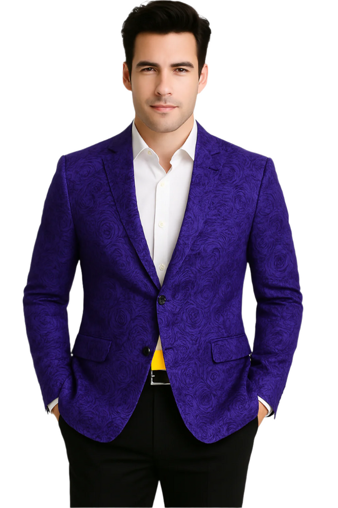 Big and Tall Tuxedo Fashionable Paisley Tuxedo Sparkling Pattern Blazer Available In Big and Tall Sizes