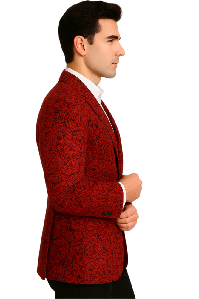 Big and Tall Tuxedo Fashionable Paisley Tuxedo Sparkling Pattern Blazer Available In Big and Tall Sizes