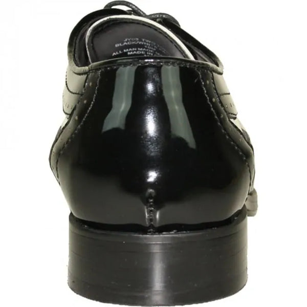 Black & White Wingtip Men's Tuxedo Shoes – Vintage Gatsby Spat Dress Shoes