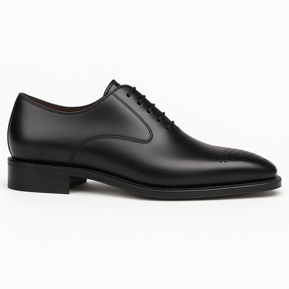 Gavino Black Calfskin Leather Mens Oxford By Mezlan Made In Spain Brand