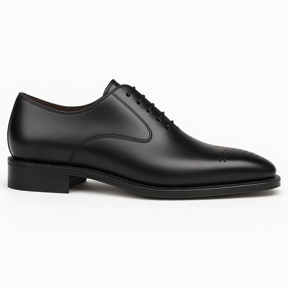 Gavino Black Calfskin Leather Mens Oxford By Mezlan Made In Spain Brand