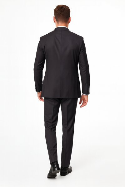 Black Double Breasted Suit - Slim Fitted Suit