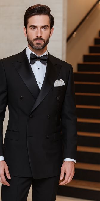 black-double-breasted-suits-tuxedo-jacket-pants-