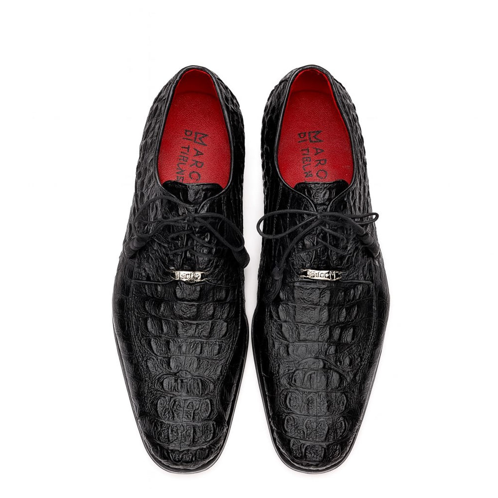 Marco Di Milano Apricena Caiman Crocodile Derby in Black