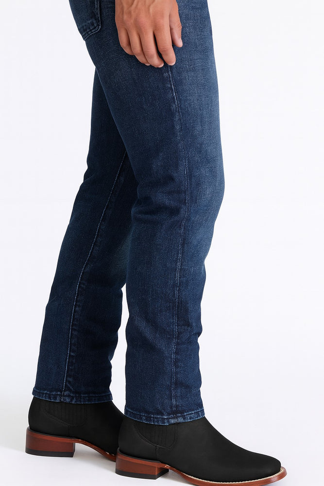 Black Men's Los Altos Boots Nobuk Charro Botines Handcrafted