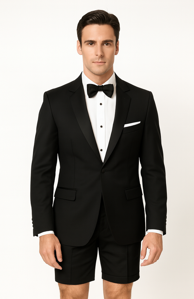Black Tuxedo Shorts