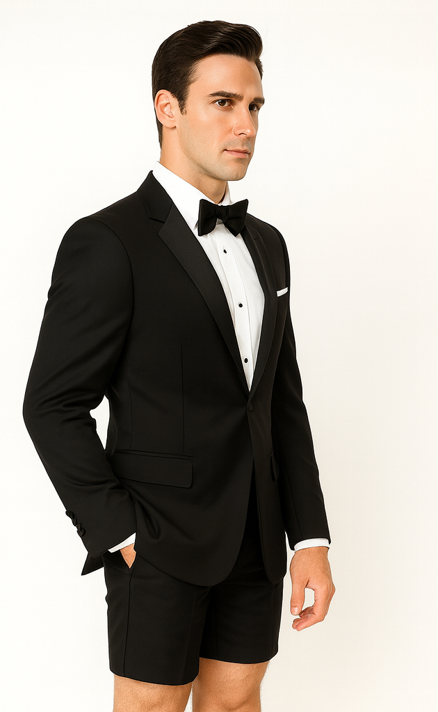 Black Tuxedo Shorts