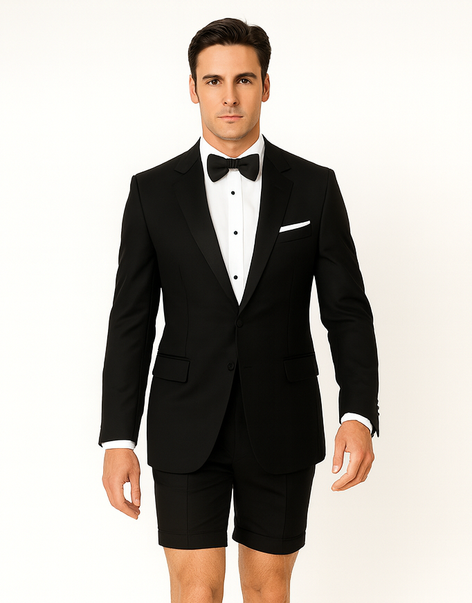 Black Tuxedo Shorts