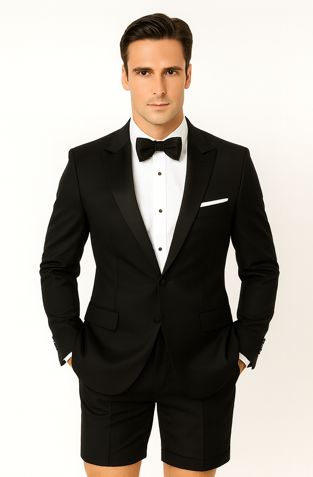 Black Tuxedo Shorts