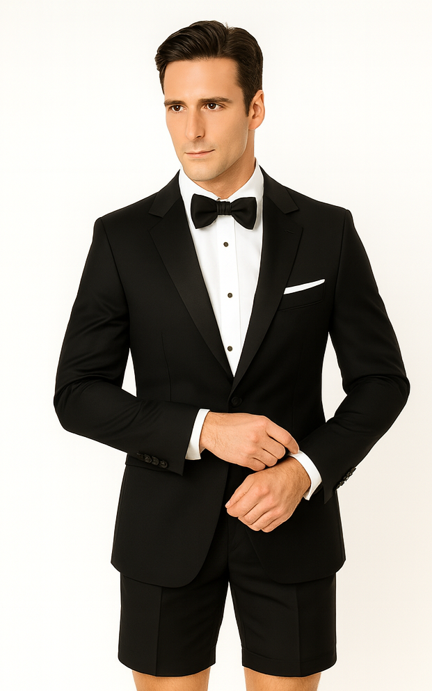 Black Tuxedo Shorts