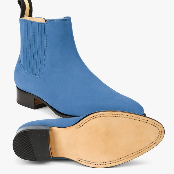 Blue Jean Los Altos Boots Men's Charro Botin Short Ankle Suede Boots