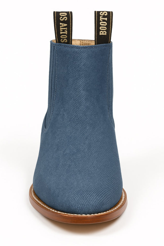 Blue Jean Los Altos Boots Men's Charro Botin Short Ankle Suede Boots