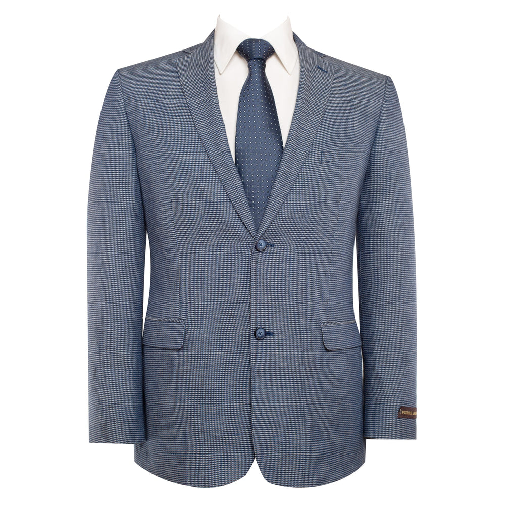 Men’s Blue Textured Cowboy Blazer – Western Style Sport Coat for Ranch Wedding, Business and Country Events