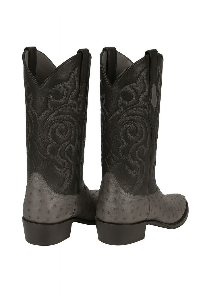 Botas de Avestruz Original Punta Redonda LAB-650309