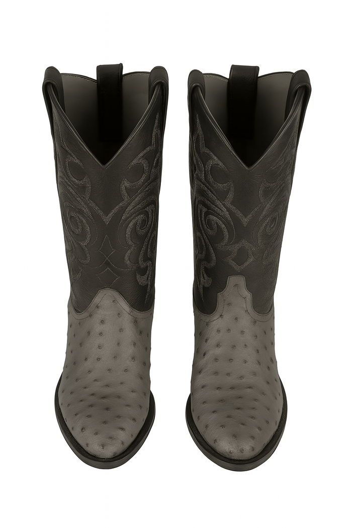 Botas de Avestruz Original Punta Redonda LAB-650309