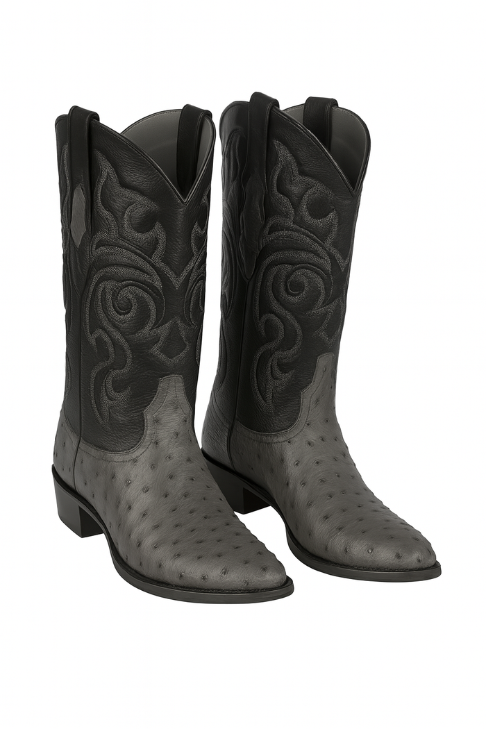 Botas de Avestruz Original Punta Redonda LAB-650309