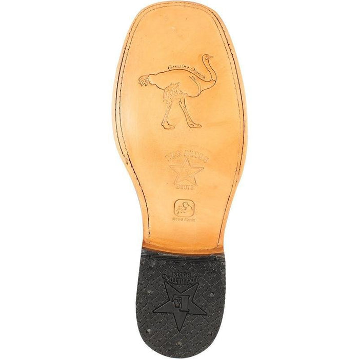 Botas de Avestruz Pata con Venado Horma Amplia LAB-82F0505