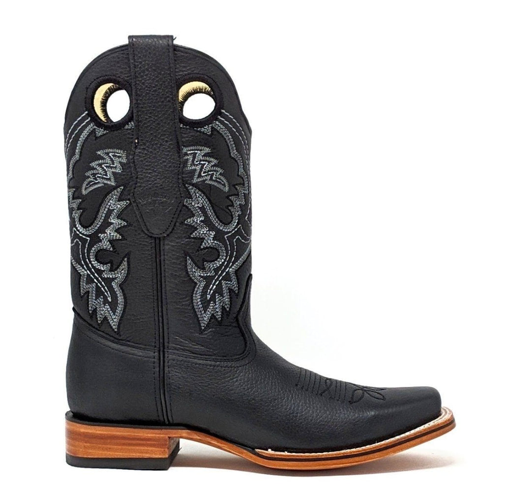 Botas de Cuero con Horma Rodeo Cuadrada LAB-8122705