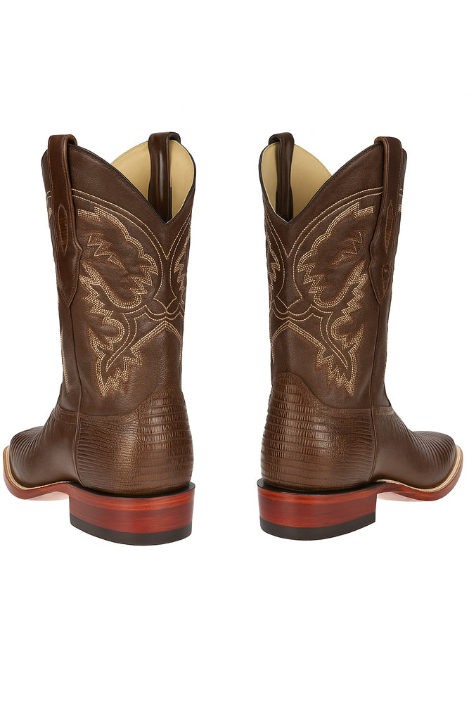 Botas Cuadrada de Armadillo Lizard Original