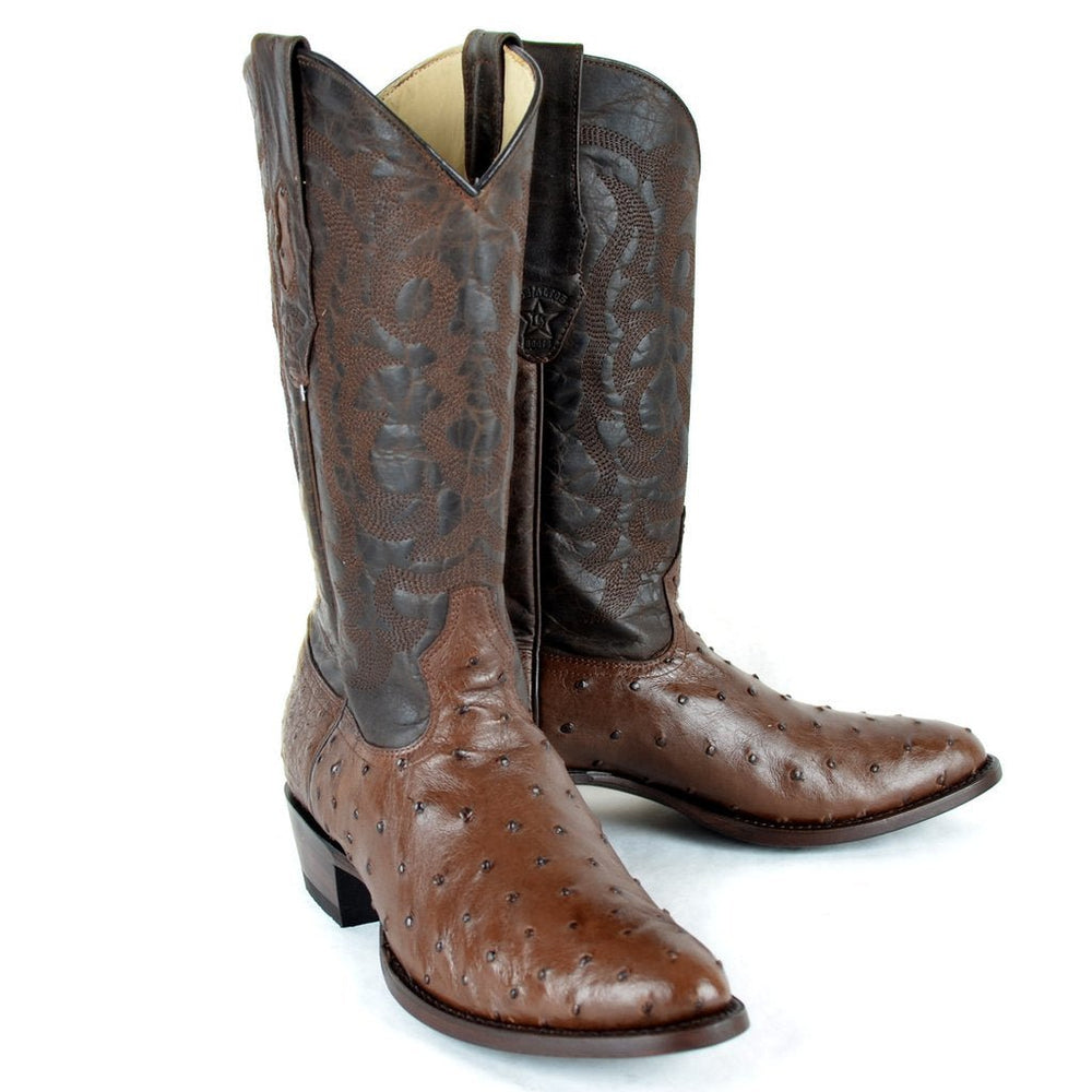 Botas de Avestruz Original Punta Redonda LAB-6503 - Los Altos Boots