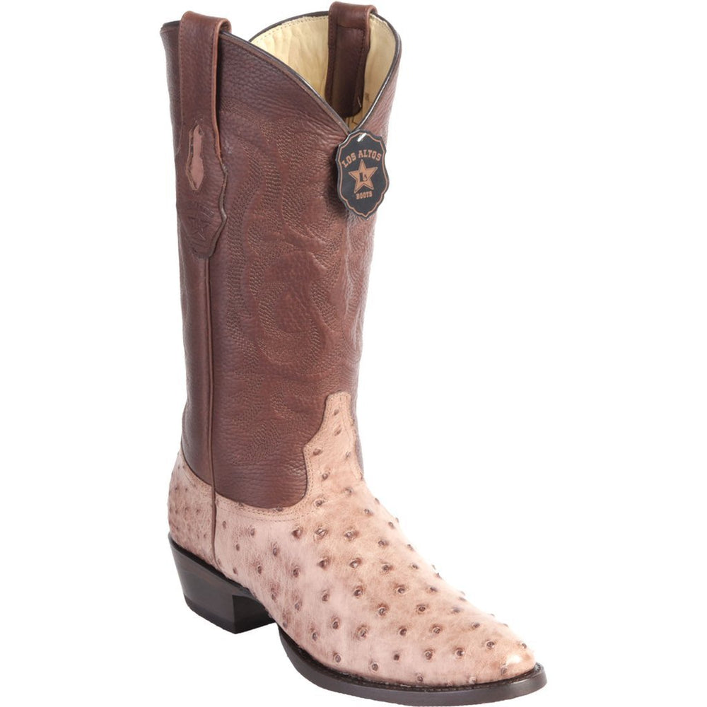 Botas de Avestruz Original Punta Redonda LAB-6503 - Los Altos Boots
