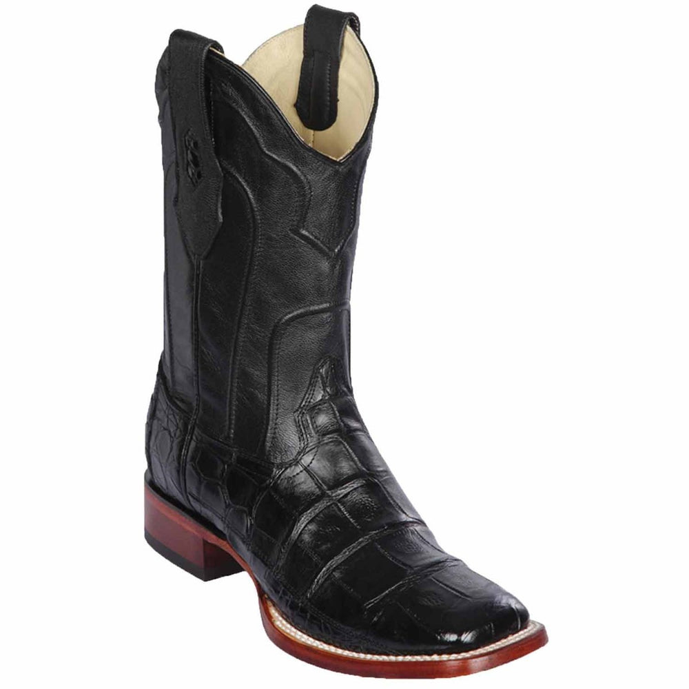 Botas de Cocodrilo Caiman Lomo Horma Cuadrada Amplia - Los Altos Boots