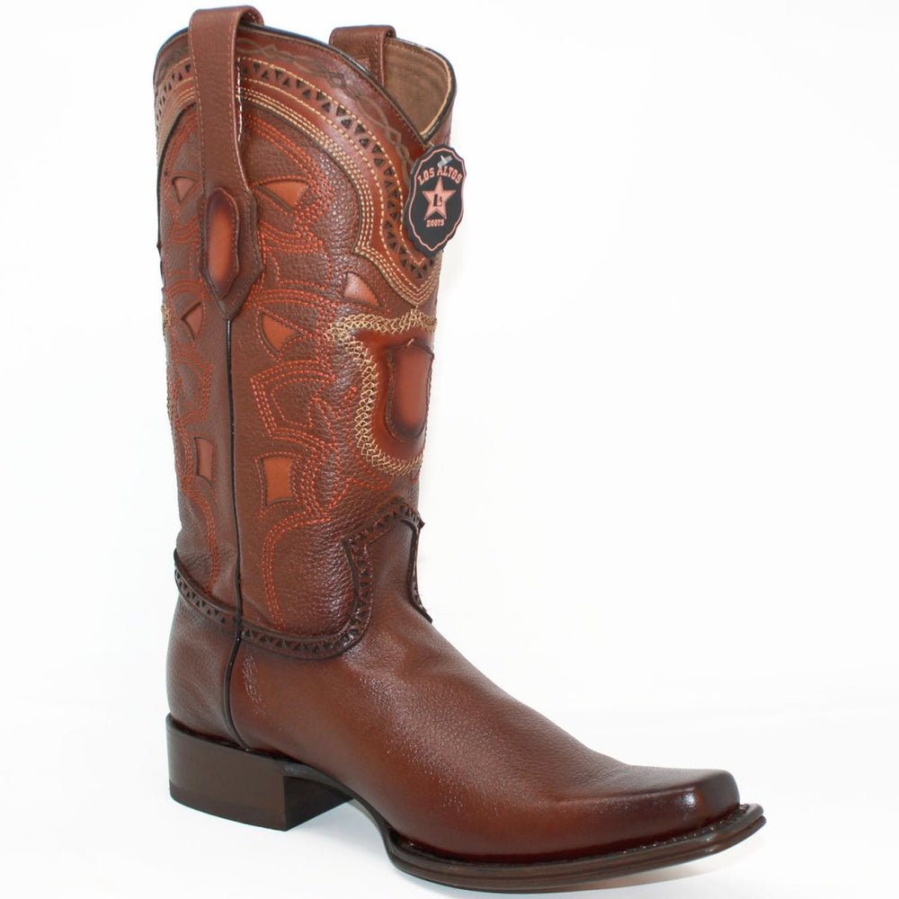 Botas de Cuero Original Punta Europea Color Cafe