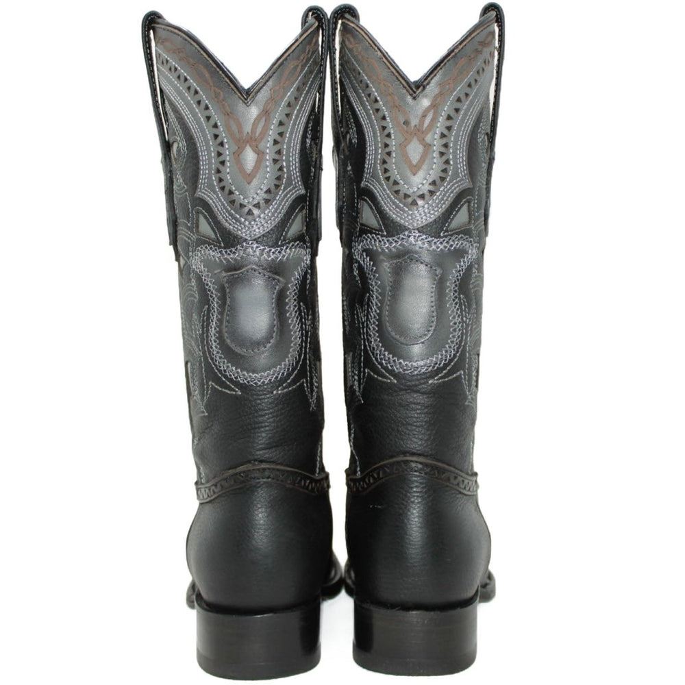 Botas de Cuero Grisly Original Horma Europea Cuadrada Negro LAB-762705