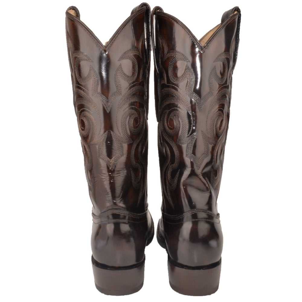 Botas de Cuero Vaqueras con Acabado Camaleon LAB-654207