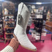 White Ostrich Print Western Boots Pointy Toe Pointed Toe