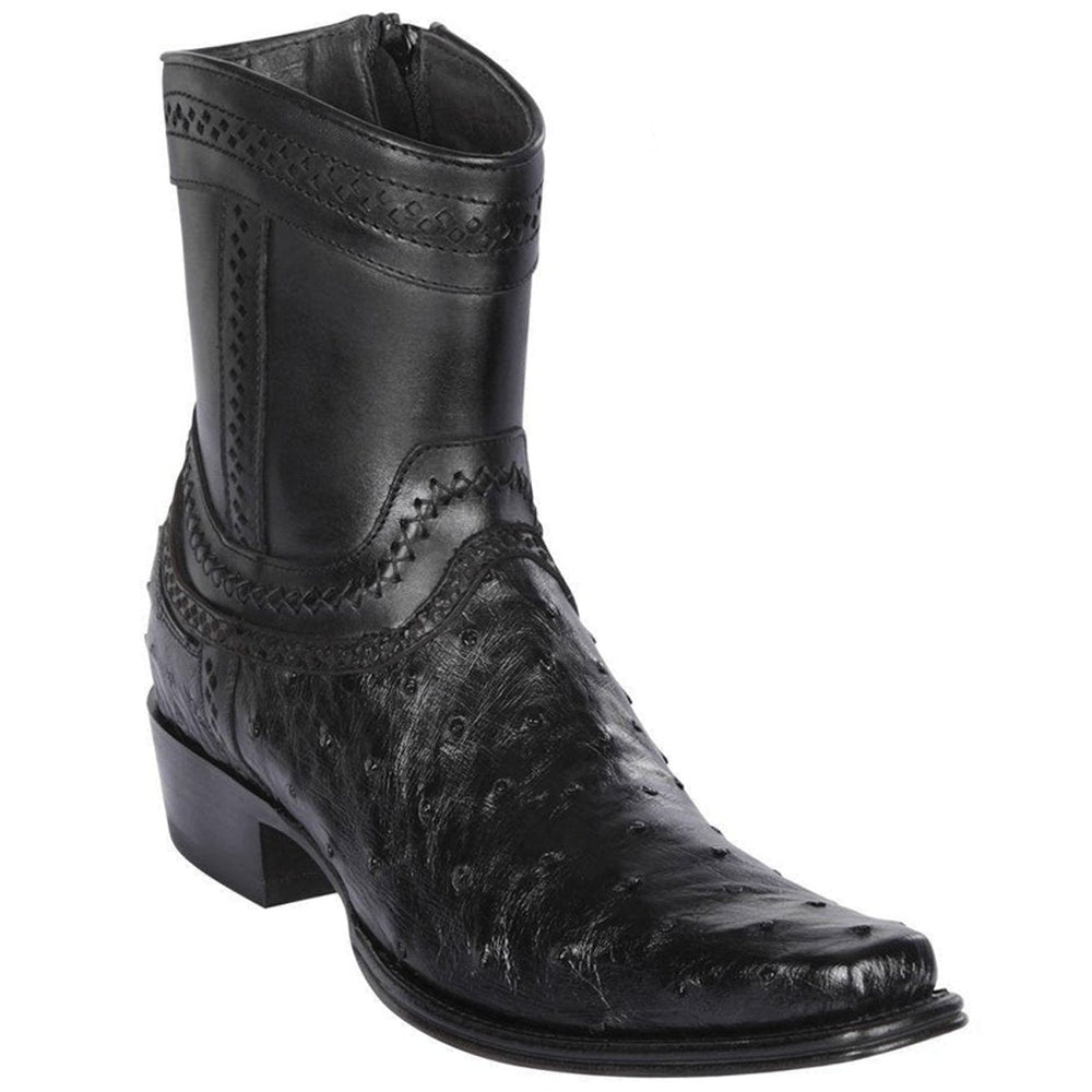Botin Avestruz Piel Original Punta Europea LAB-76B0305