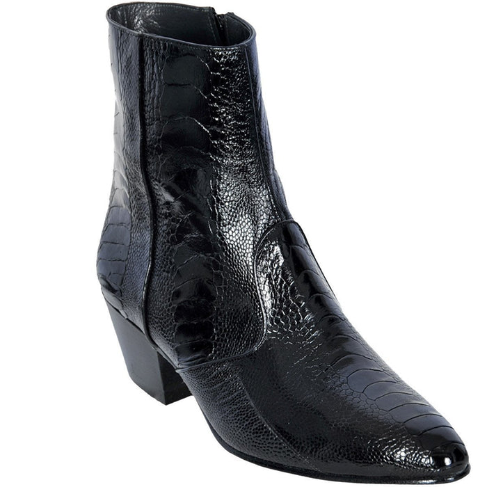 Botines Piel Avestruz Pata Horma Puntal LAB-630505